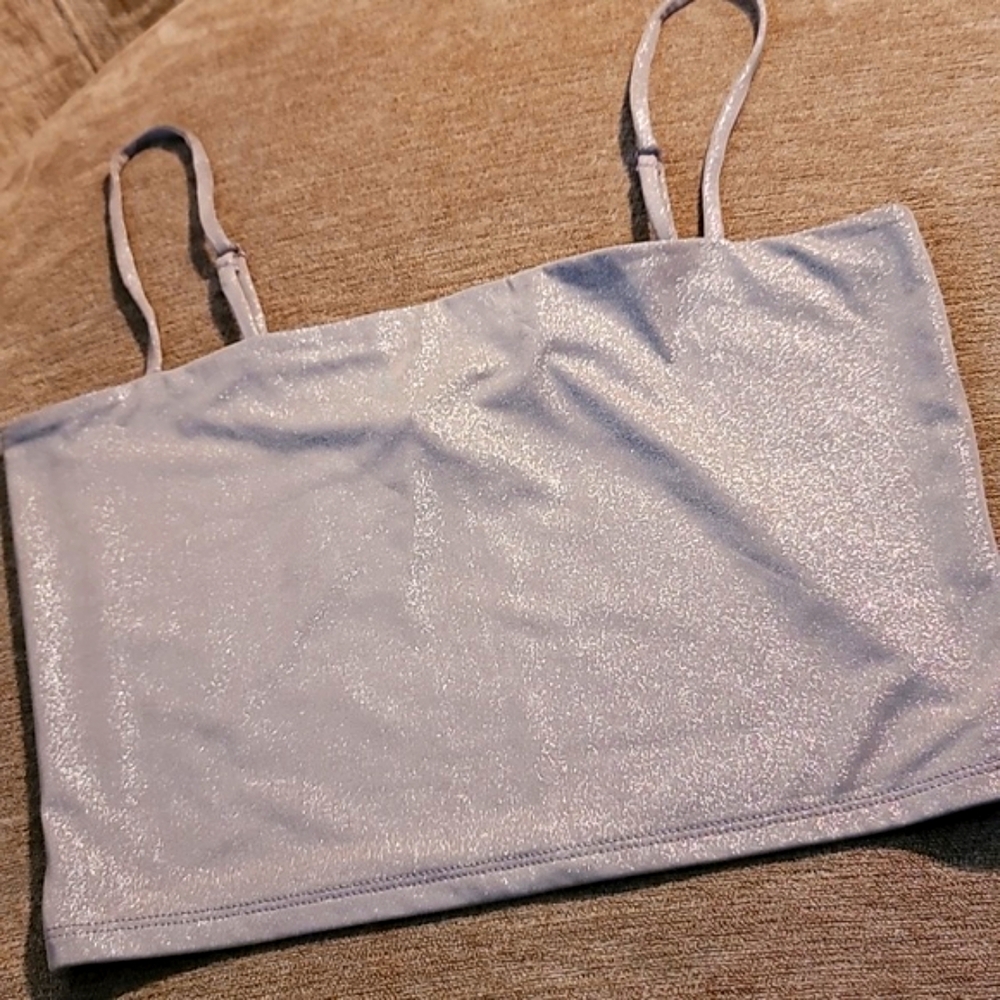 Express Body Contour Collection Sparkly Cropped Cami